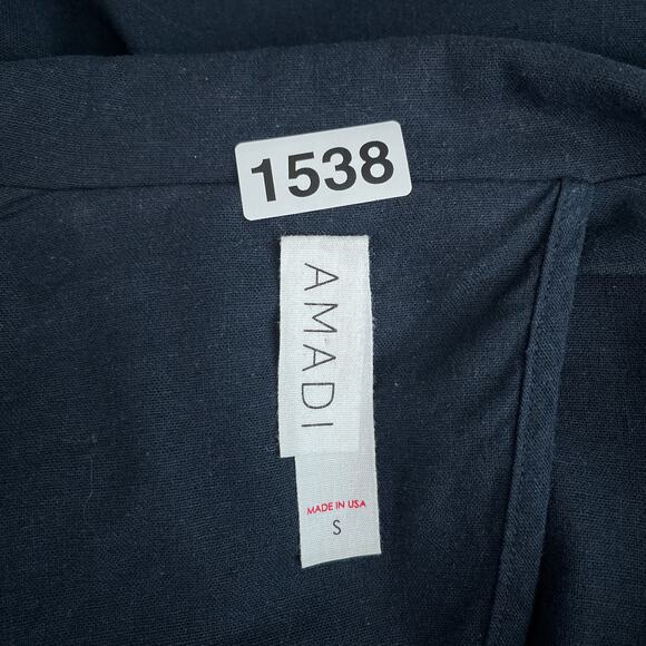 Anthropologie Amadi Kayne Double Breasted Blazer Navy Blue Women's Size Small - Picture 14 of 16